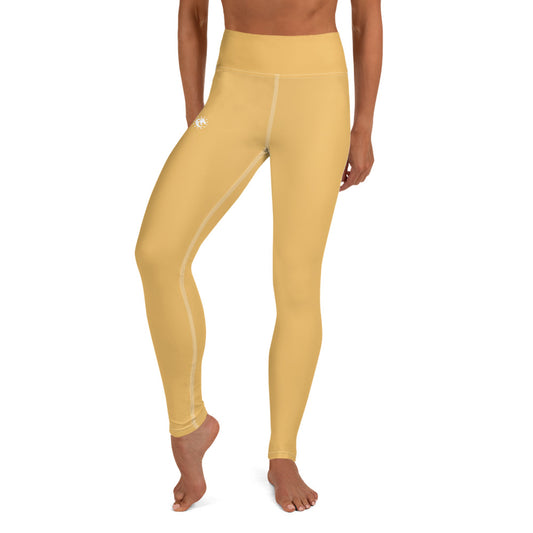 Proverbs 31:25 Harvest Gold Yoga Leggings
