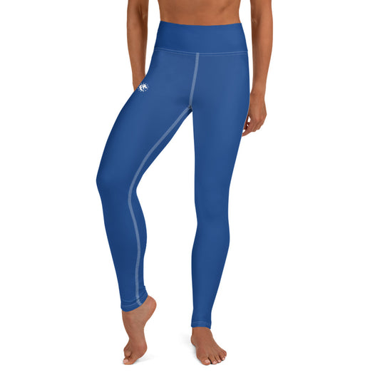 Proverbs 31:25 Dark Cerulean Yoga Leggings
